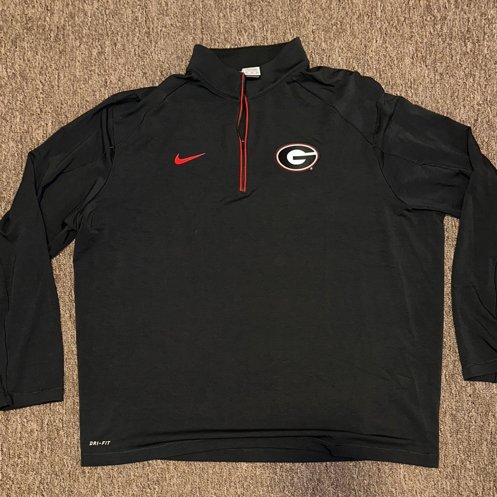 Georgia Nike Dark Grey 1/4 Zip Pullover